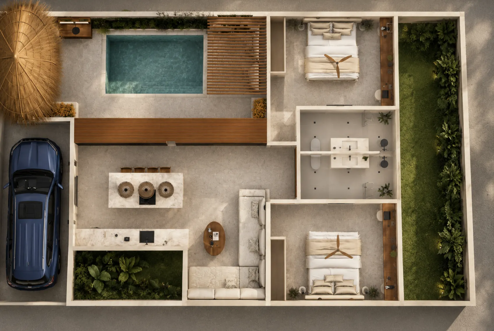 La Réserve, 2D floor plan